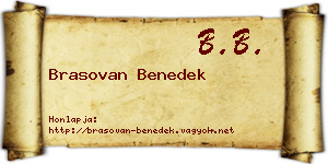 Brasovan Benedek névjegykártya